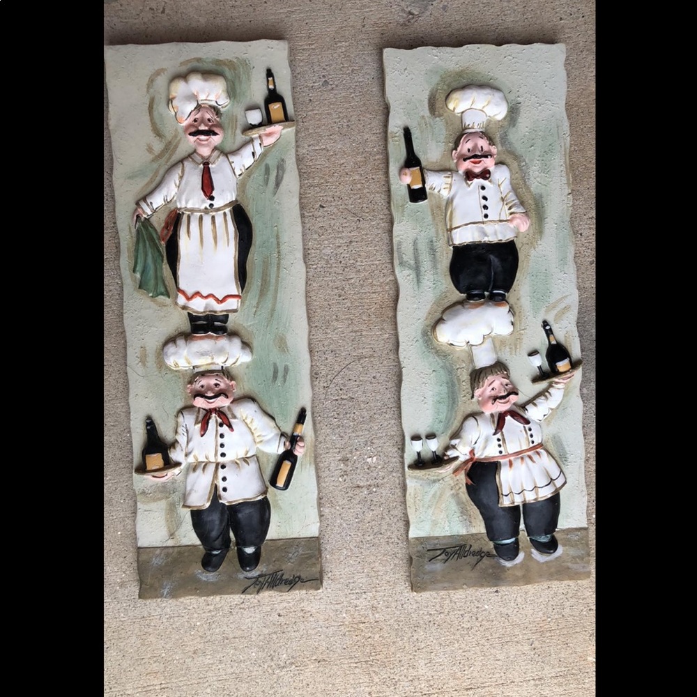 Joy Alldredge Wall Plaques Italian Chef Wine Tiles